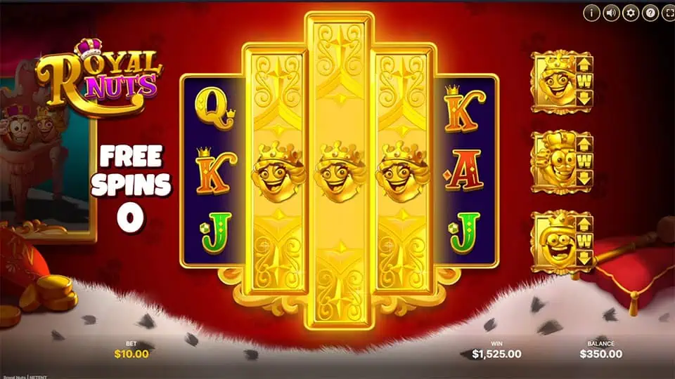 Royal Nuts slot feature extanded wilds