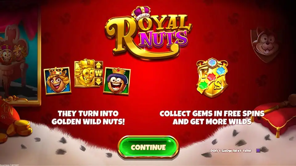 Royal Nuts slot features