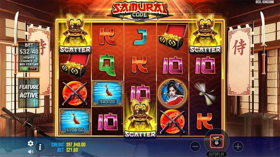 Samurai Code slot free spins