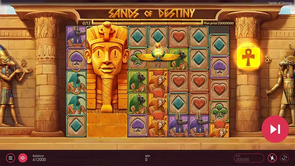 Sands of Destiny slot feature wild multiplier