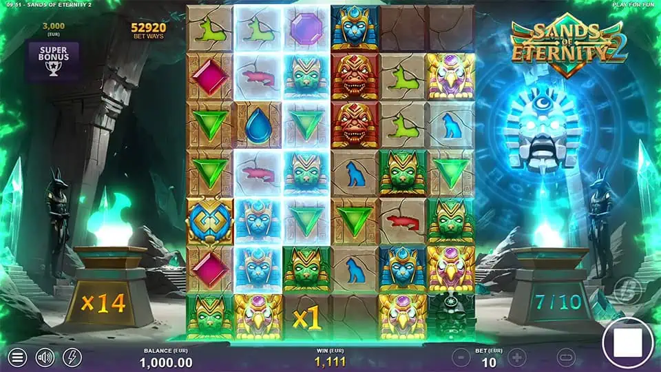 Sands of Eternity 2 slot feature special stone block