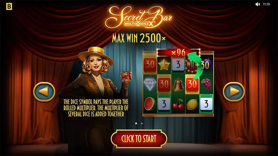 Secret Bar MultiDice X slot features