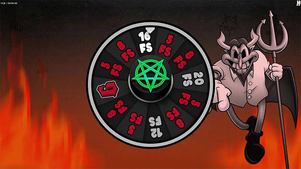 SixSixSix slot feature gamble wheel