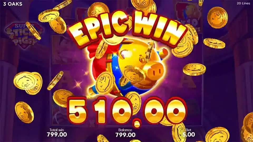 Super Sticky Piggy slot big win