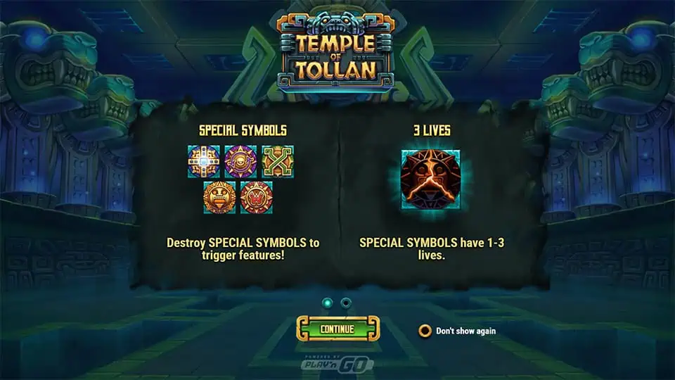 Temple of Tollan slot features