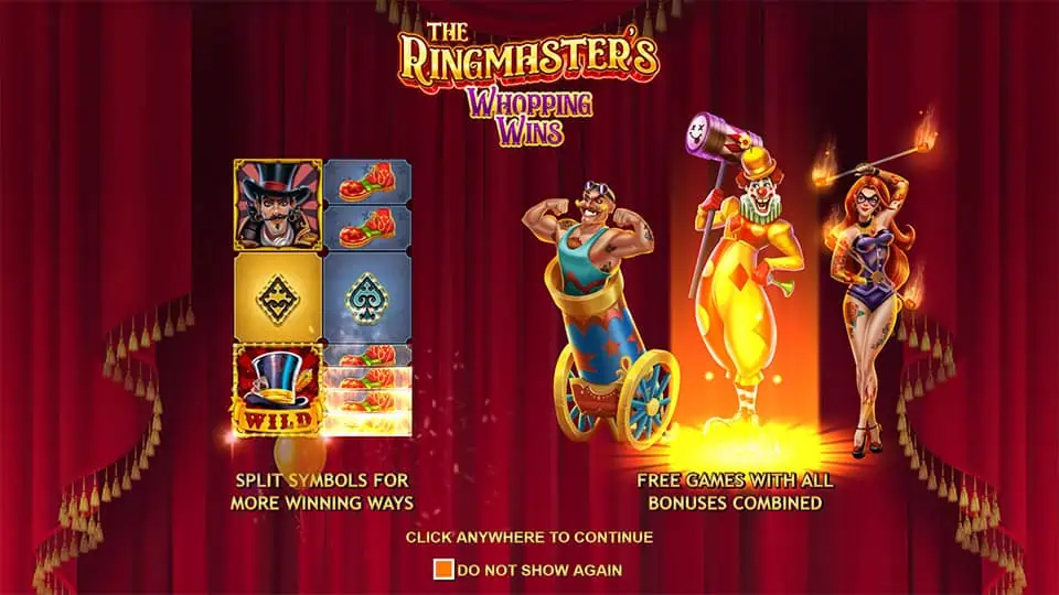 The Ringmasters Whopping Wins slot features