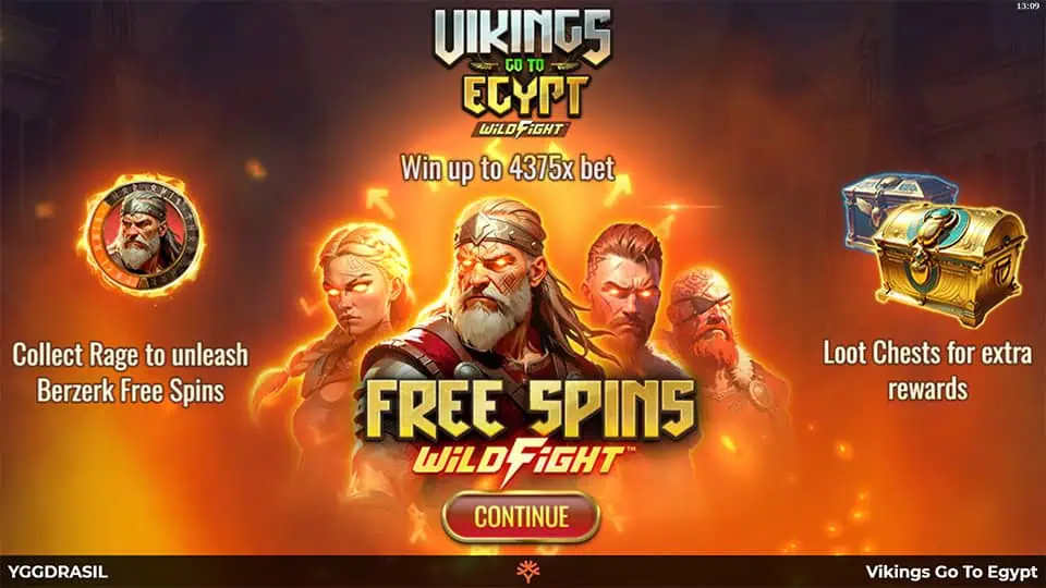Vikings Go To Egypt Wild Fight slot features
