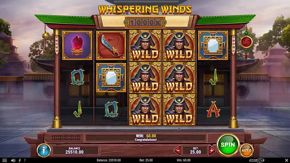 Whispering Winds slot feature wild symbol