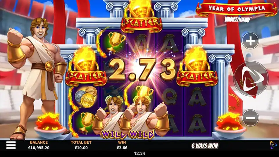 Year of Olympia WildEnergy slot free spins