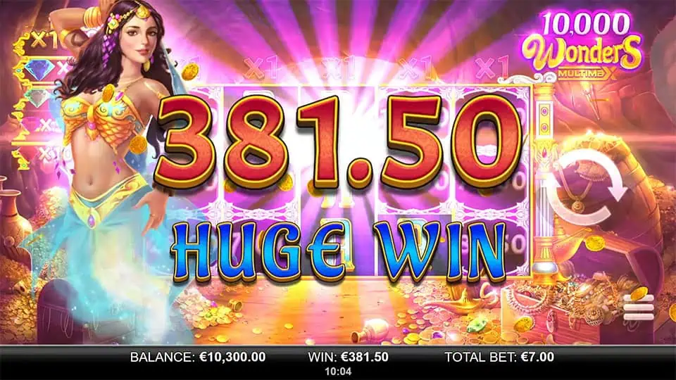 10000 Wonders MultiMax slot big win