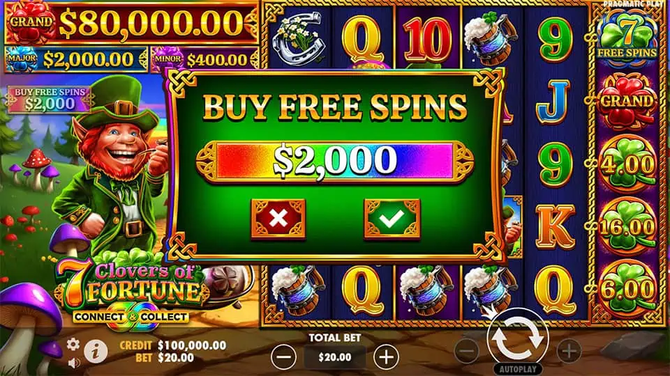 7 Clovers of Fortune slot bonus buy