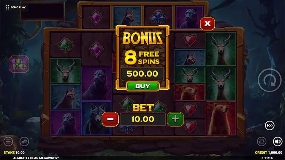 Almighty Bear Megaways slot bonus buy