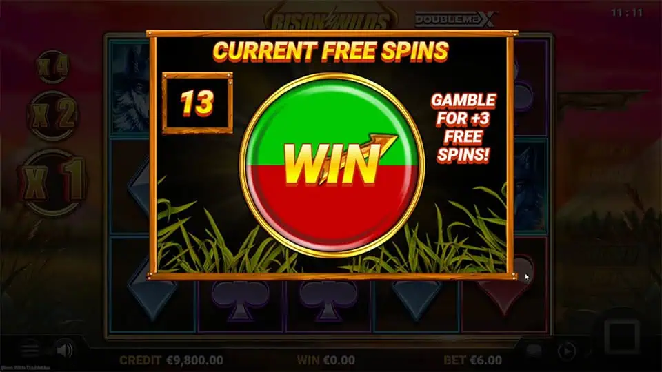 Bison Wilds DoubleMax slot gamble free spins