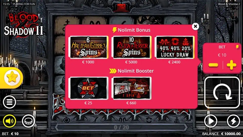 Blood Shadow 2 slot bonus buy