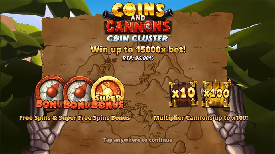 Coins and Cannons slot features