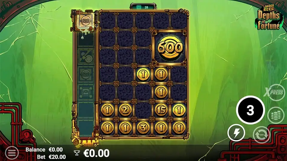 Depths of Fortune slot feature colossal coin