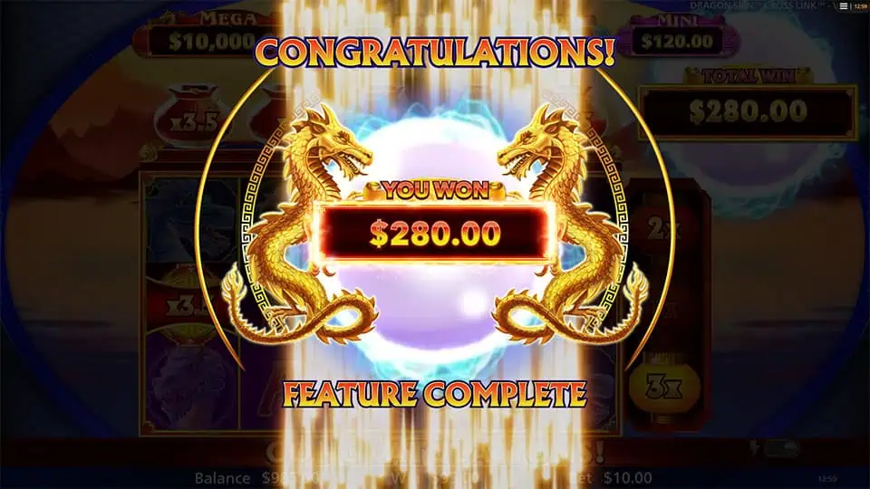 Dragon Spin CrossLink Water slot big win