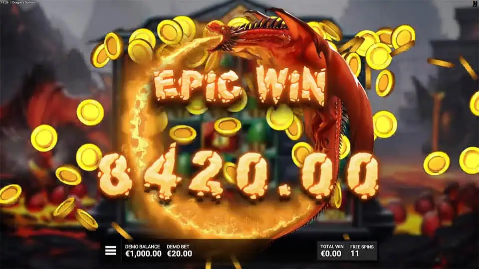 Dragons Domain slot big win