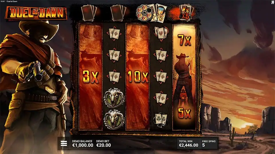 Duel At Dawn slot feature expanding wild multiplier