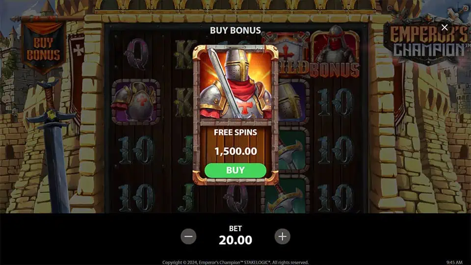 Emperors Champion slot bonus buy