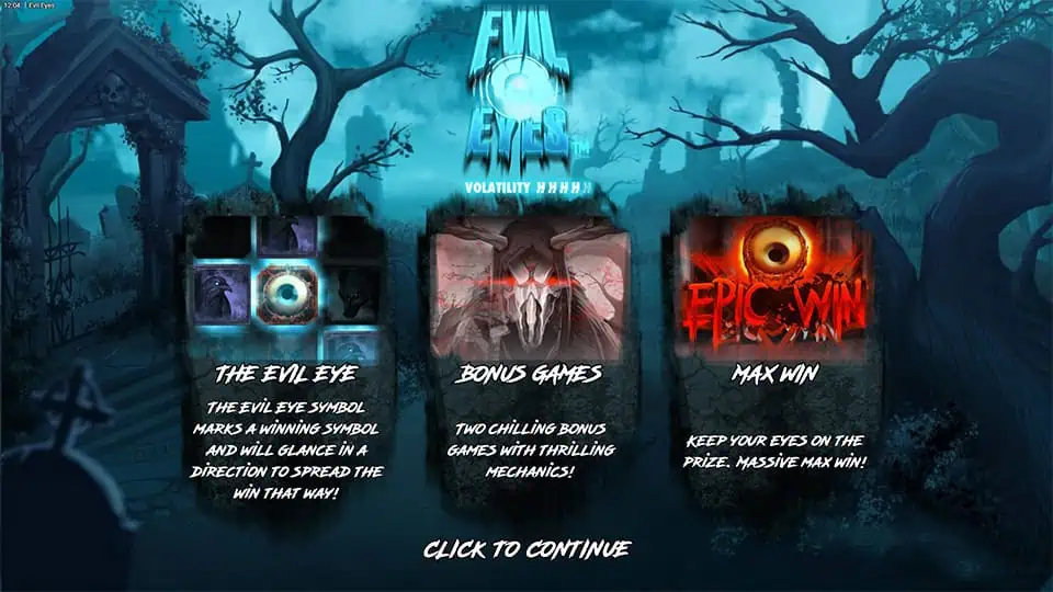 Evil Eyes slot features