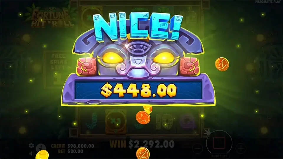 Fortune Hit n Roll slot big win