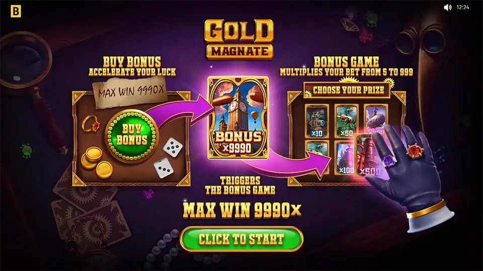 Gold Magnate slot features