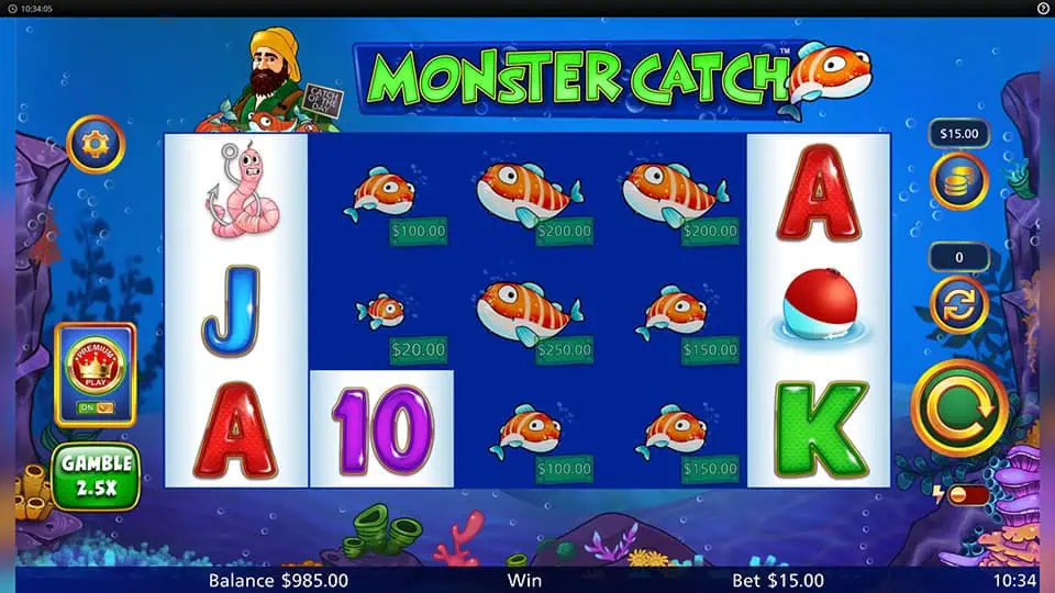 Monster Catch slot feature prize symbol