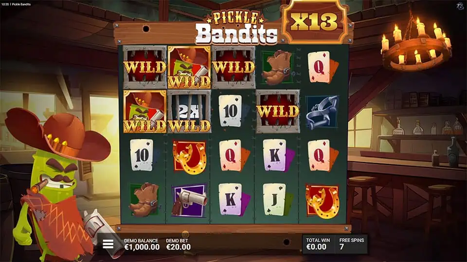 Pickle Bandits slot feature wild symbol
