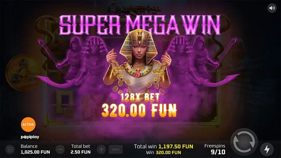 Queen of the Nile slot big win