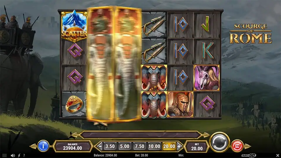 Scourge of Rome slot feature wild flip