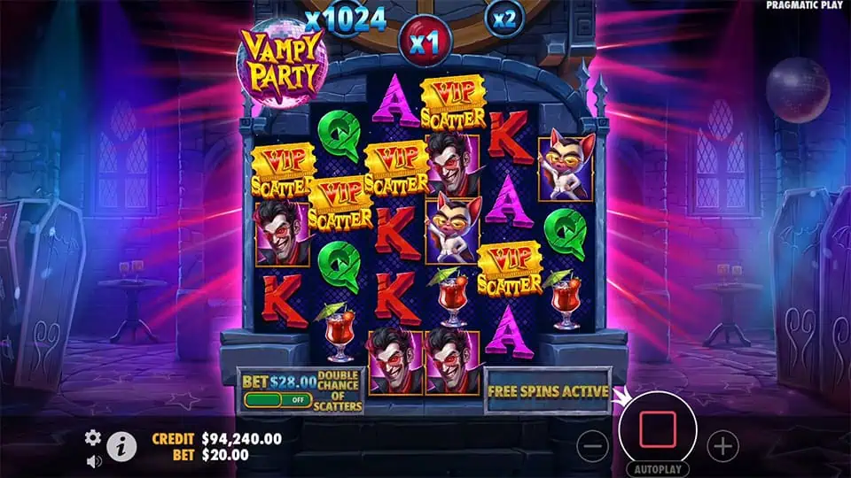 Vampy Party slot free spins