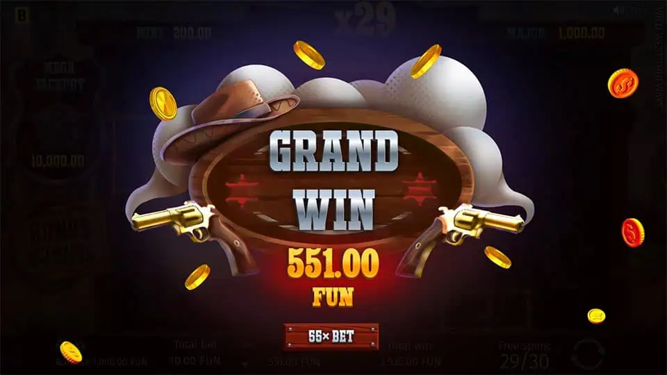 Wild West Trueways slot big win