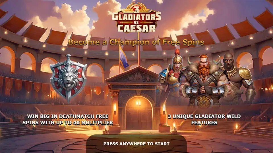 3 Gladiators VS Caesar slot features