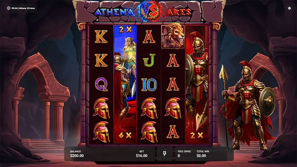 Athena VS Ares slot feature expanding wild