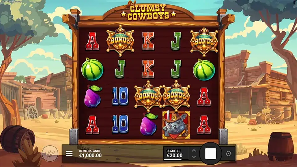 Clumsy Cowboys slot free spins