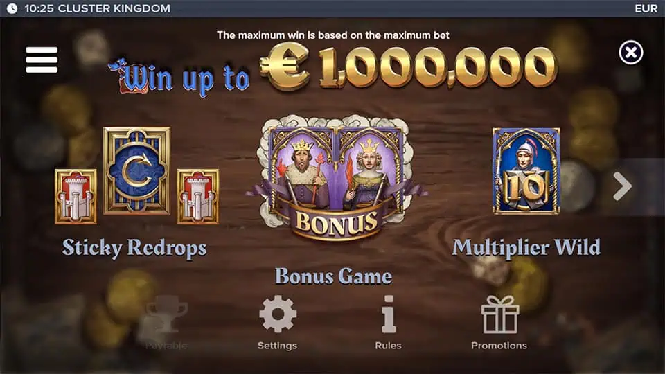 Cluster Kingdom slot features