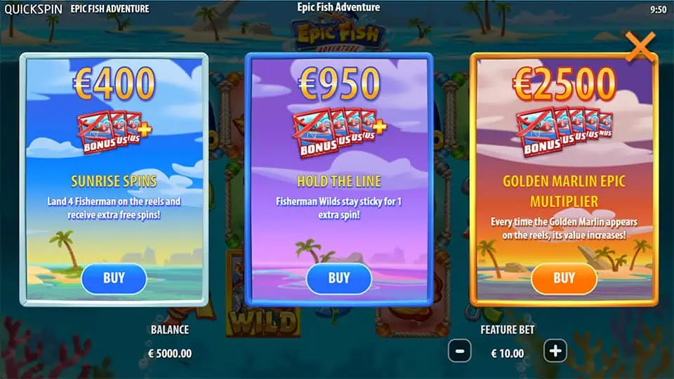 Epic Fish Adventure slot bonus buy