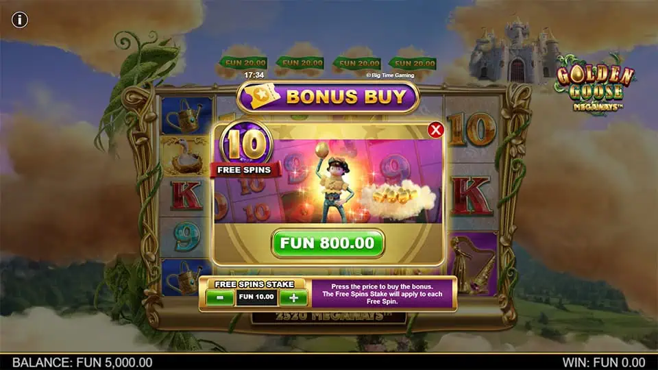 Golden Goose Megaways slot bonus buy