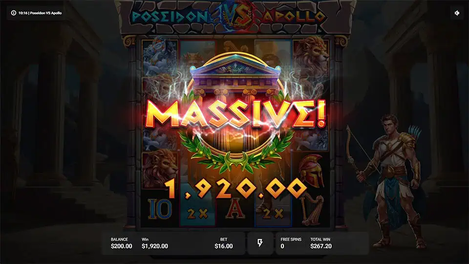 Poseidon VS Apollo slot big win