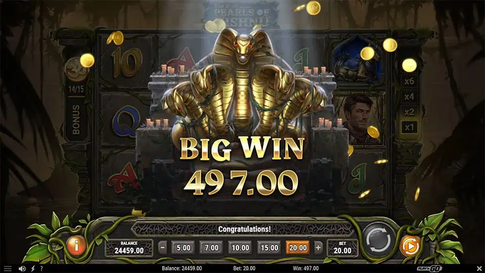 Rich Wilde and the Pearls of Vishnu slot big win