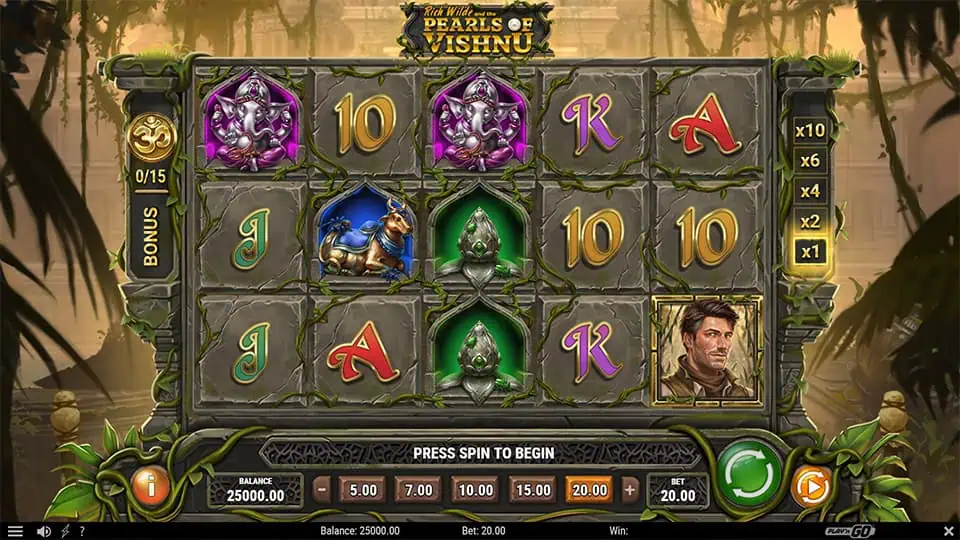 Rich Wilde and the Pearls of Vishnu slot