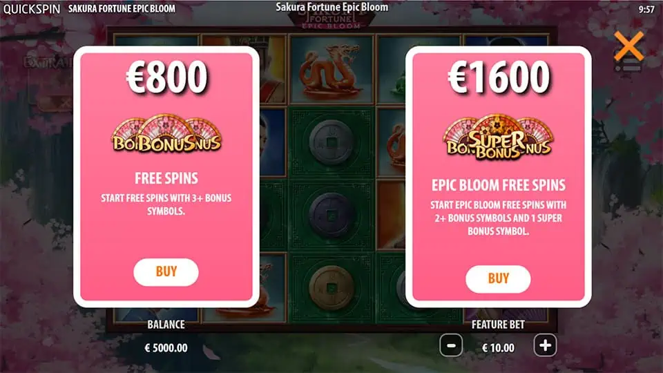 Sakura Fortune Epic Bloom slot bonus buy