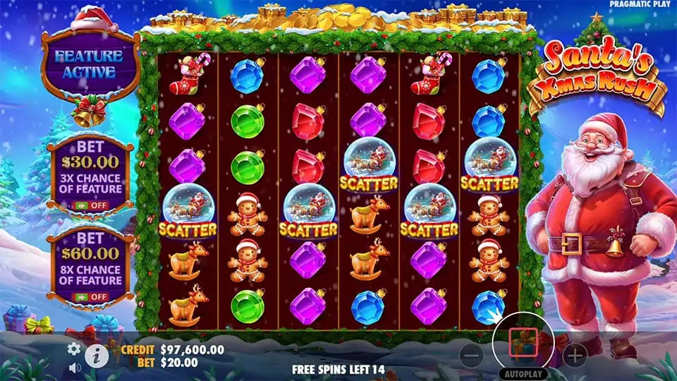 Santas Xmas Rush slot free spins