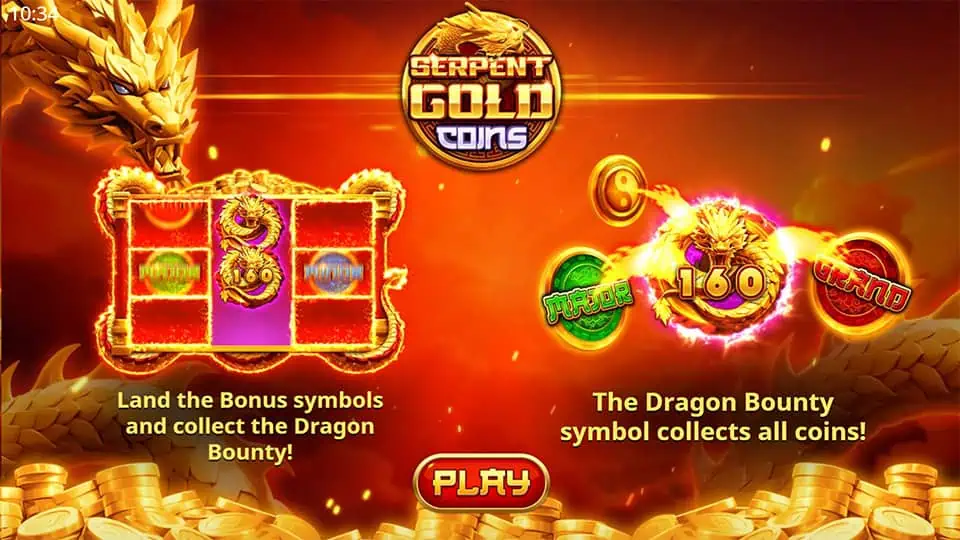 Serpent Gold Coins slot features