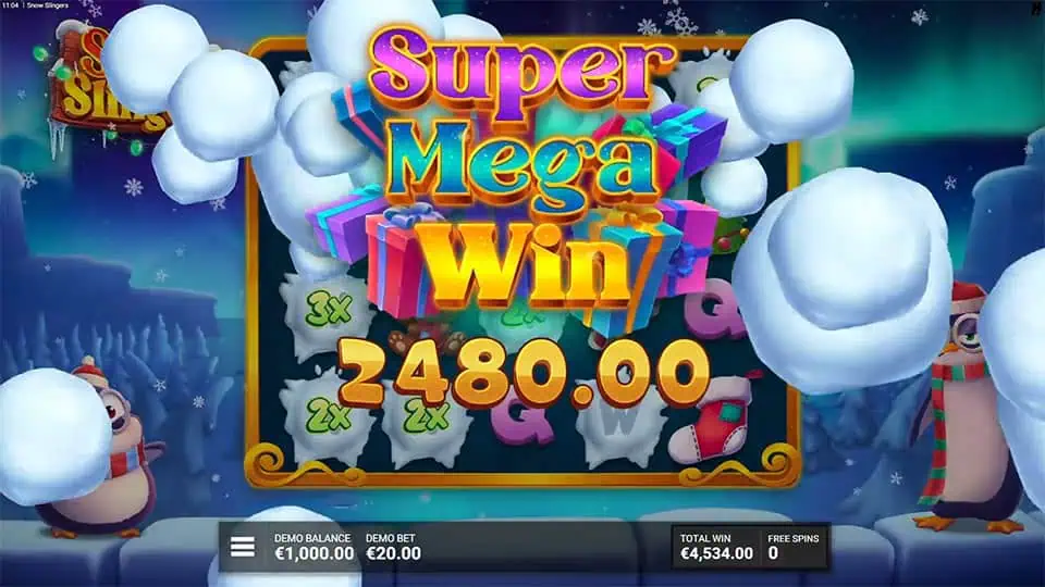 Snow Slingers slot big win