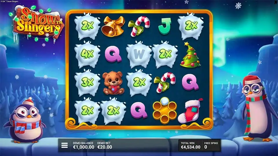 Snow Slingers slot feature sticky multiplier