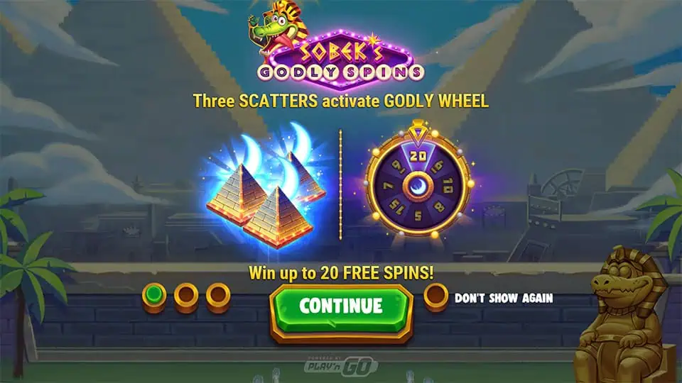 Sobeks Godly Spins slot features