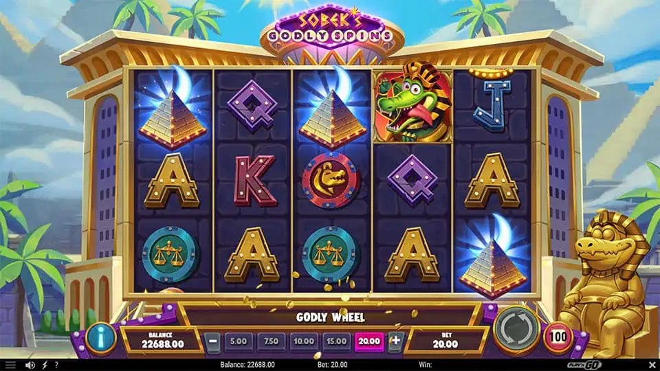 Sobeks Godly Spins slot free spins