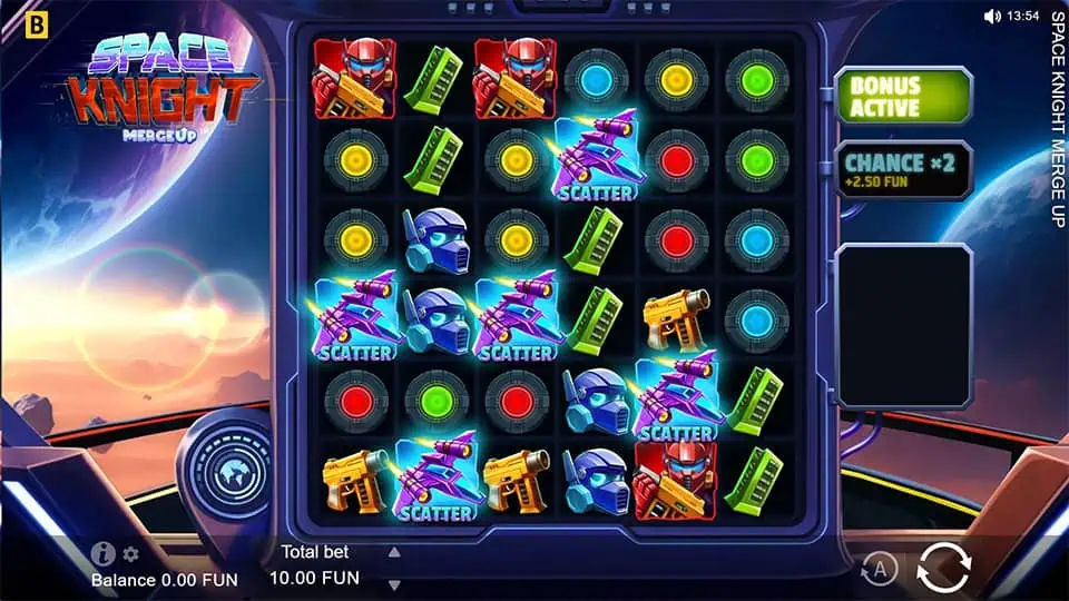 Space Knight Merge Up slot free spins